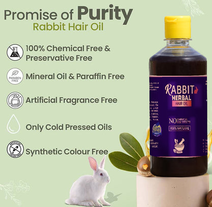 Rabbit Herbal Hair Oil - 100% Original & Effective!