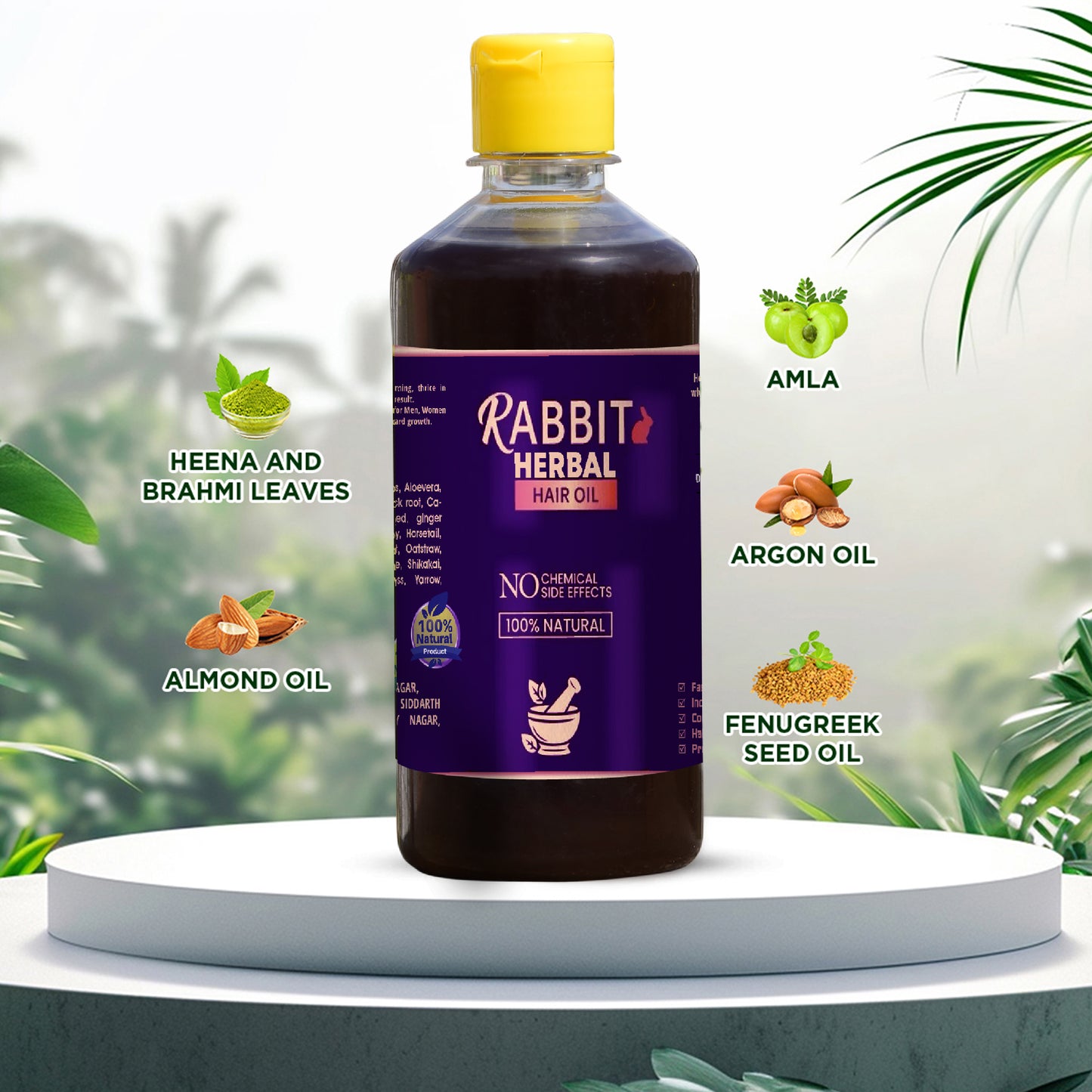 Rabbit Herbal Hair Oil - 100% Original & Effective!