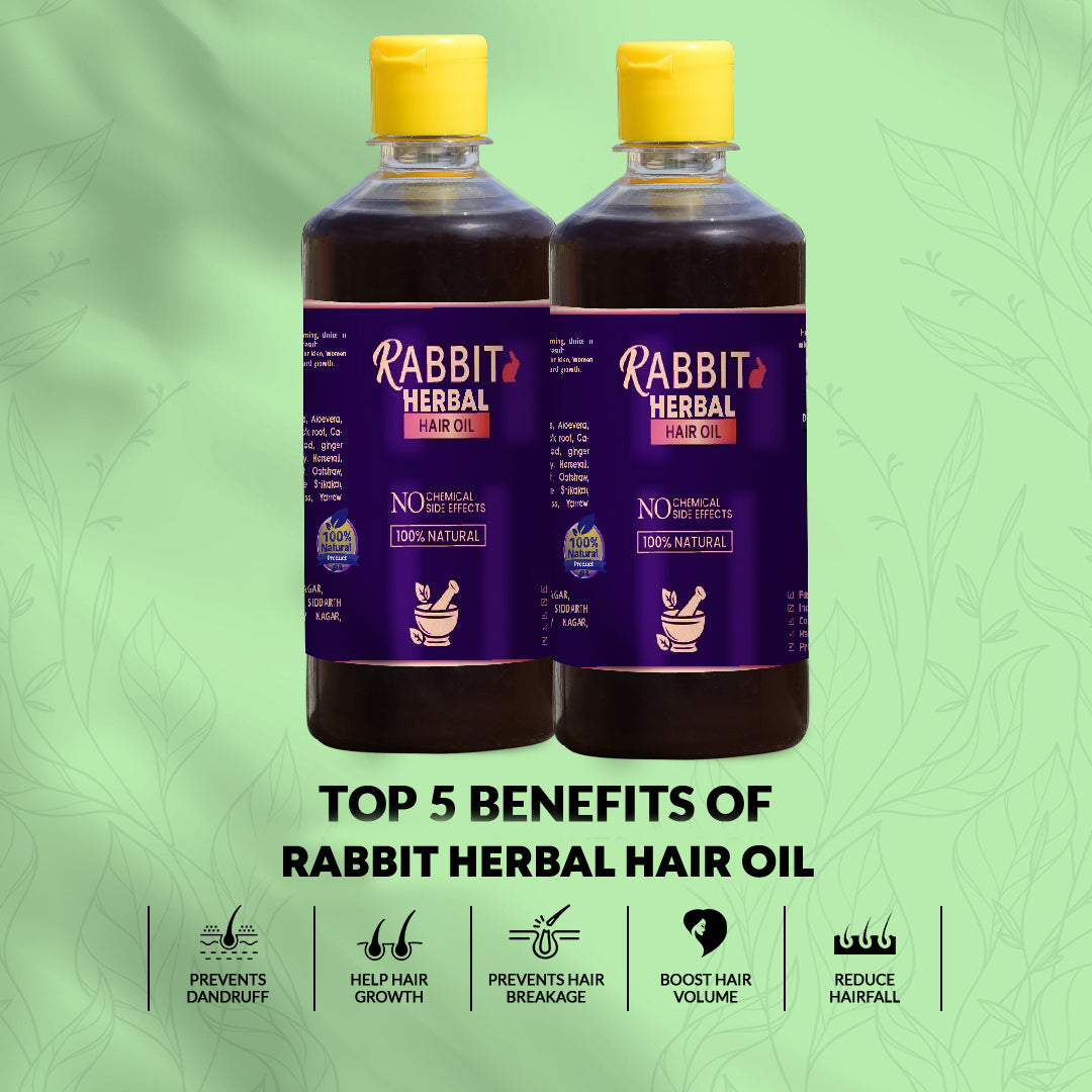 Rabbit Herbal Hair Oil - 100% Original & Effective!
